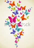 Фотообои Цветные бабочки