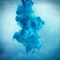 Фреска Голубой дым абстракция