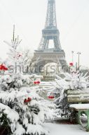 Фреска Эйфелевая башня зимой