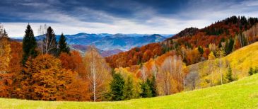 Фреска Осенний пейзаж и горы