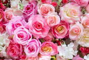Фотообои букет из разных роз