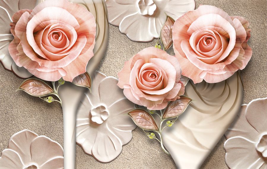 Фотообои Прекрасные 3D розы