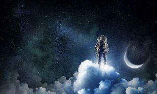 Фреска Космонавт среди облаков