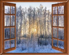 Фреска Зима за окном