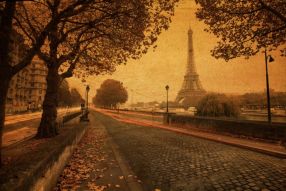 Фреска Старый город Париж